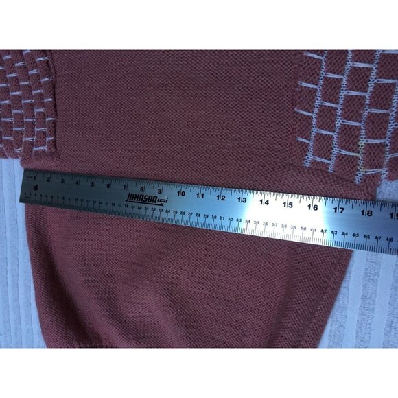 Knitabout Naturals Handknits Pink Balloon Sleeve Pullover Sweater Ruffled Collar - Picture 5 of 6